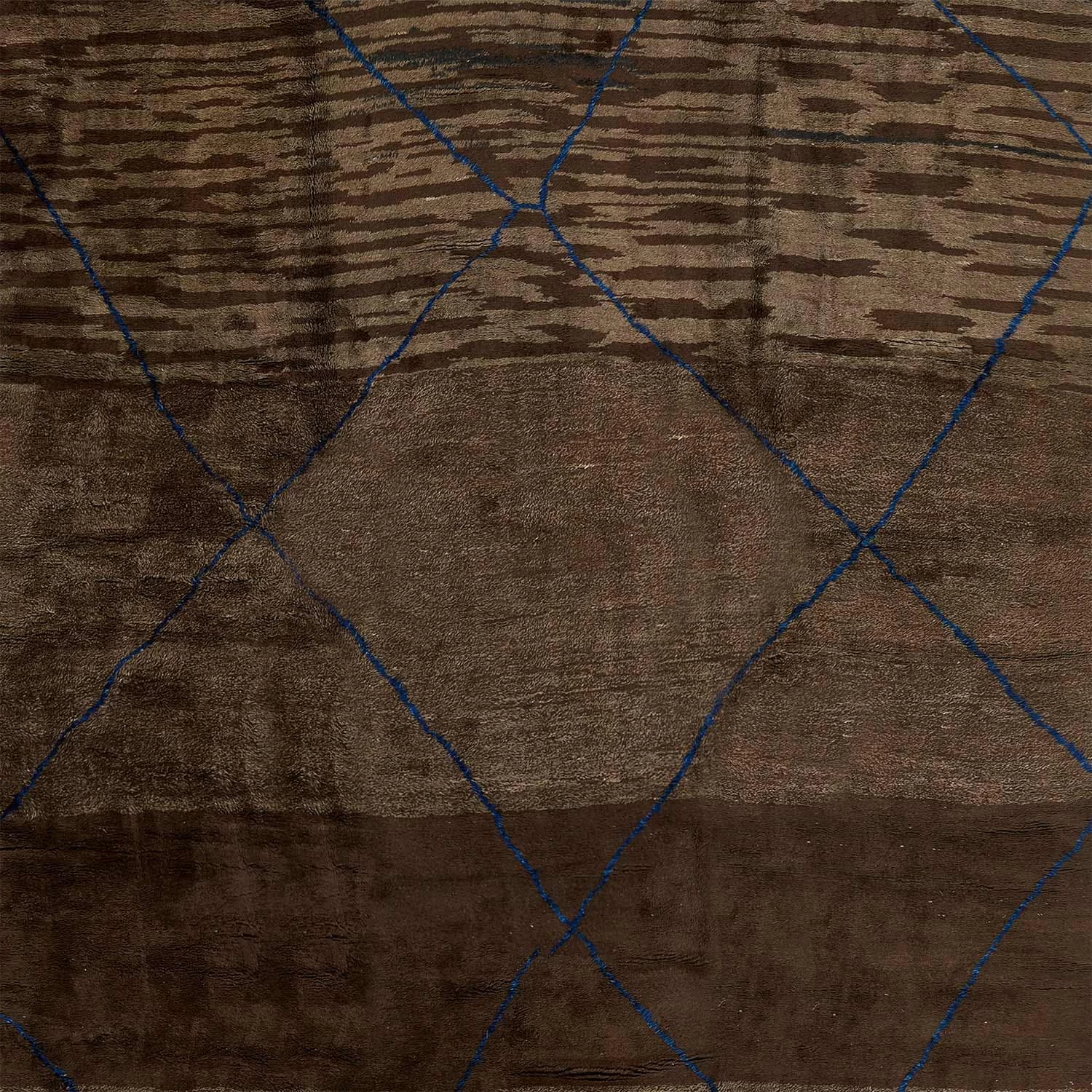 Brown Moroccan Wool Rug - 13'5" X 21'10" 4 Brown Moroccan Wool Rug - 13'5" X 21'10" - Image 2