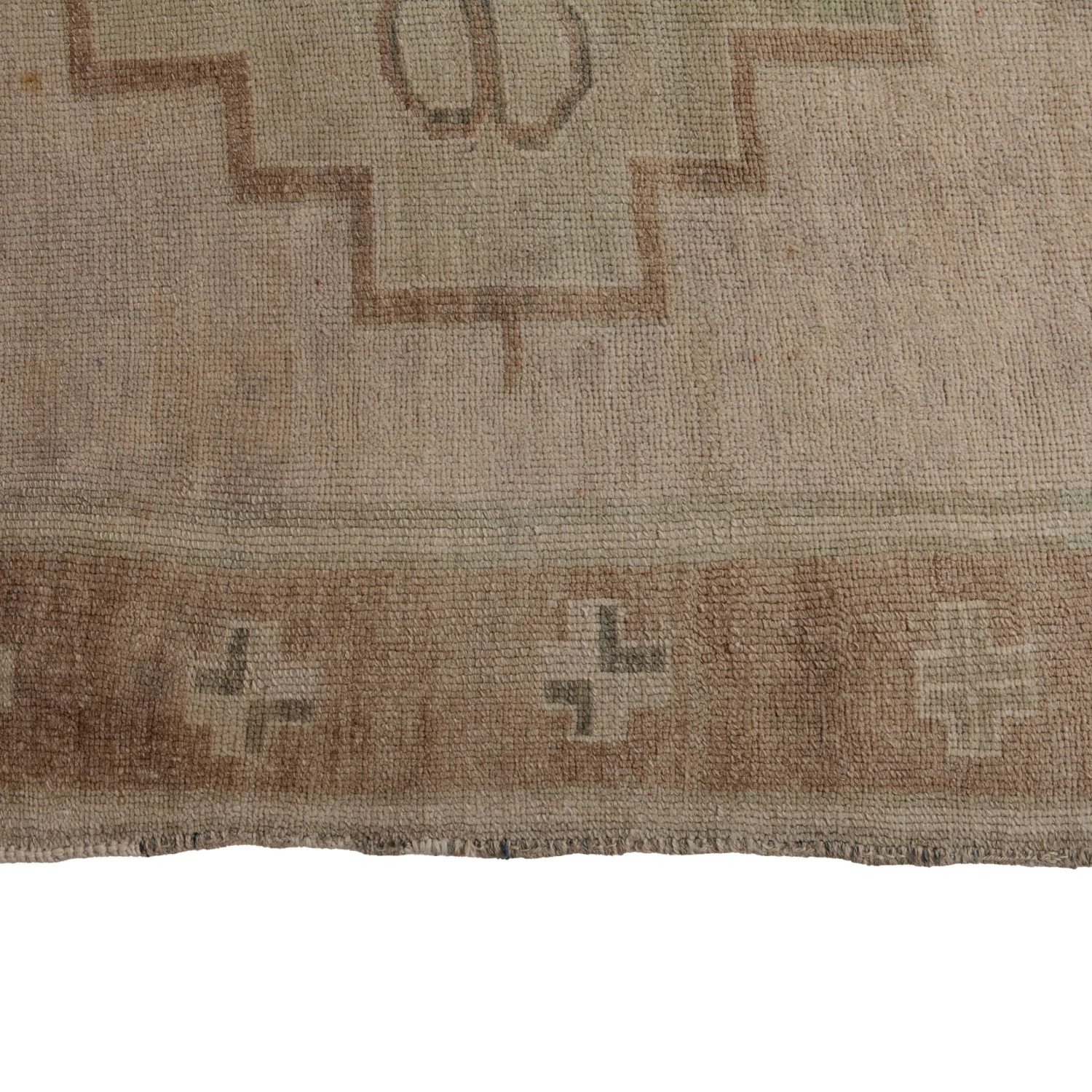 Beige Vintage Traditional Wool Runner - 5'2" X 15'6" 8 Beige Vintage Traditional Wool Runner - 5'2" X 15'6" - Image 6