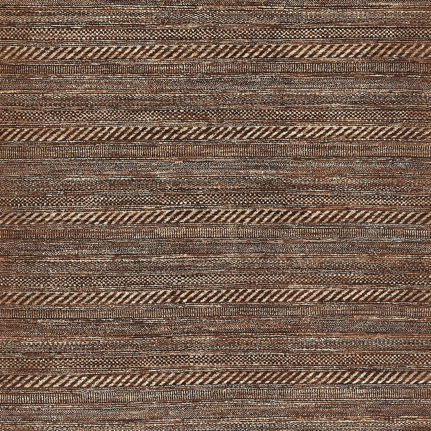 Brown Textured Wool Rug - 4'7" X 6'7" 4 Brown Textured Wool Rug - 4'7" X 6'7" - Image 2