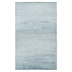 Blue Textured Silk Rug - 14' X 20'