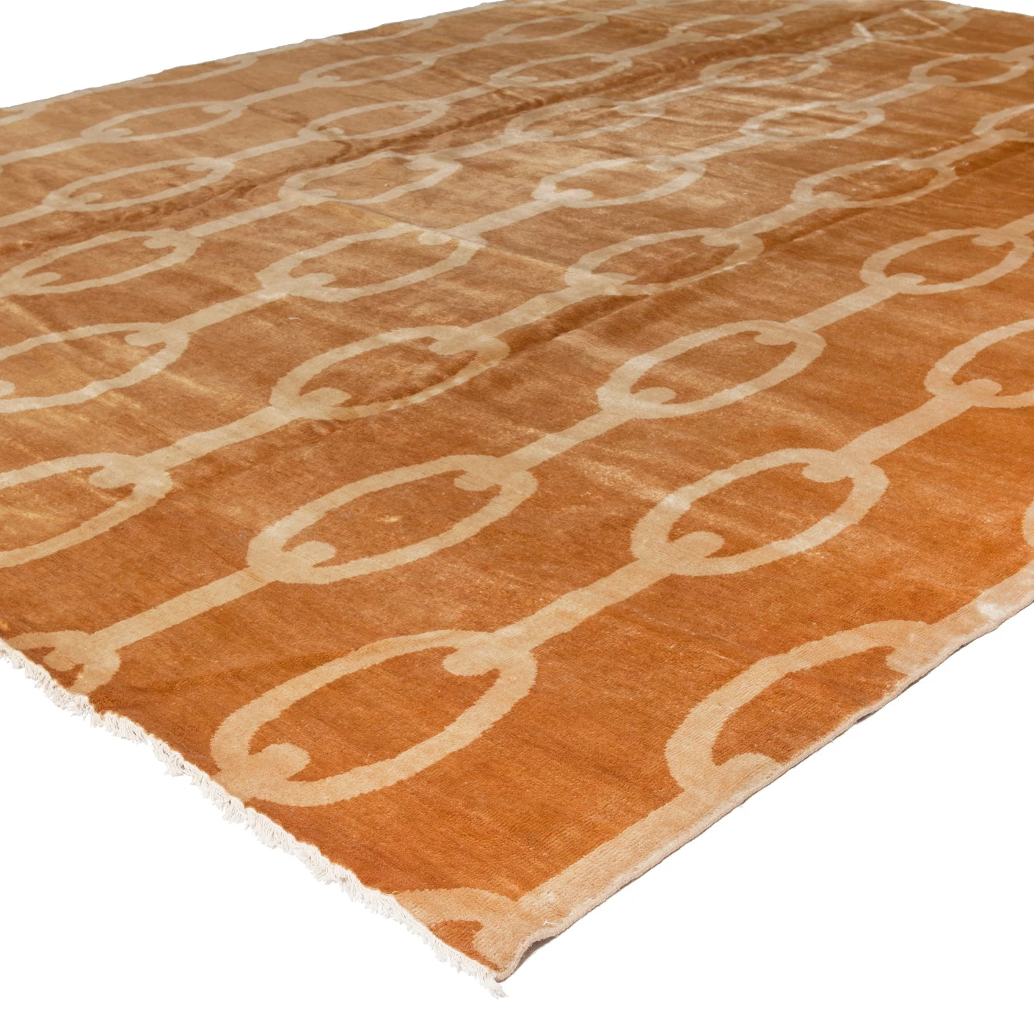 Orange Transitional Wool Rug - 12' X 15' 6 Orange Transitional Wool Rug - 12' X 15' - Image 4