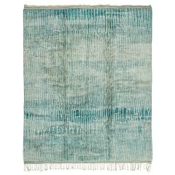 Green Moroccan Wool Rug - 11'10" X 13'9"