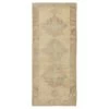 Beige Vintage Traditional Wool Runner - 4'11" X 12'
