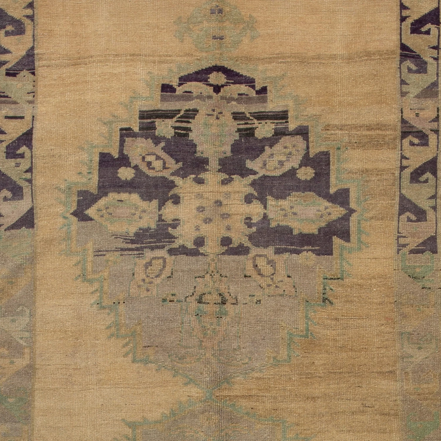 Beige Vintage Traditional Anatolian Wool Rug - 4'7" X 12'3" 4 Beige Vintage Traditional Anatolian Wool Rug - 4'7" X 12'3" - Image 2