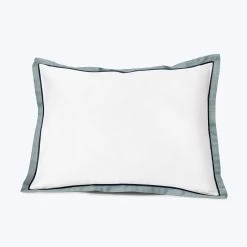 Luna Stella Duvet & Shams, White/Wilton Blue