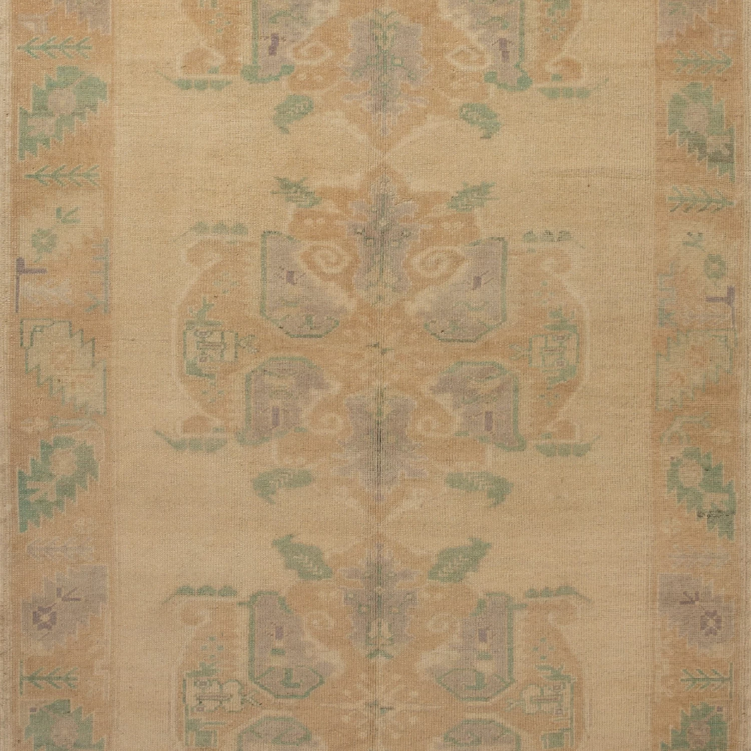 Beige Vintage Traditional Wool Rug - 5'8" X 11'1" 4 Beige Vintage Traditional Wool Rug - 5'8" X 11'1" - Image 2