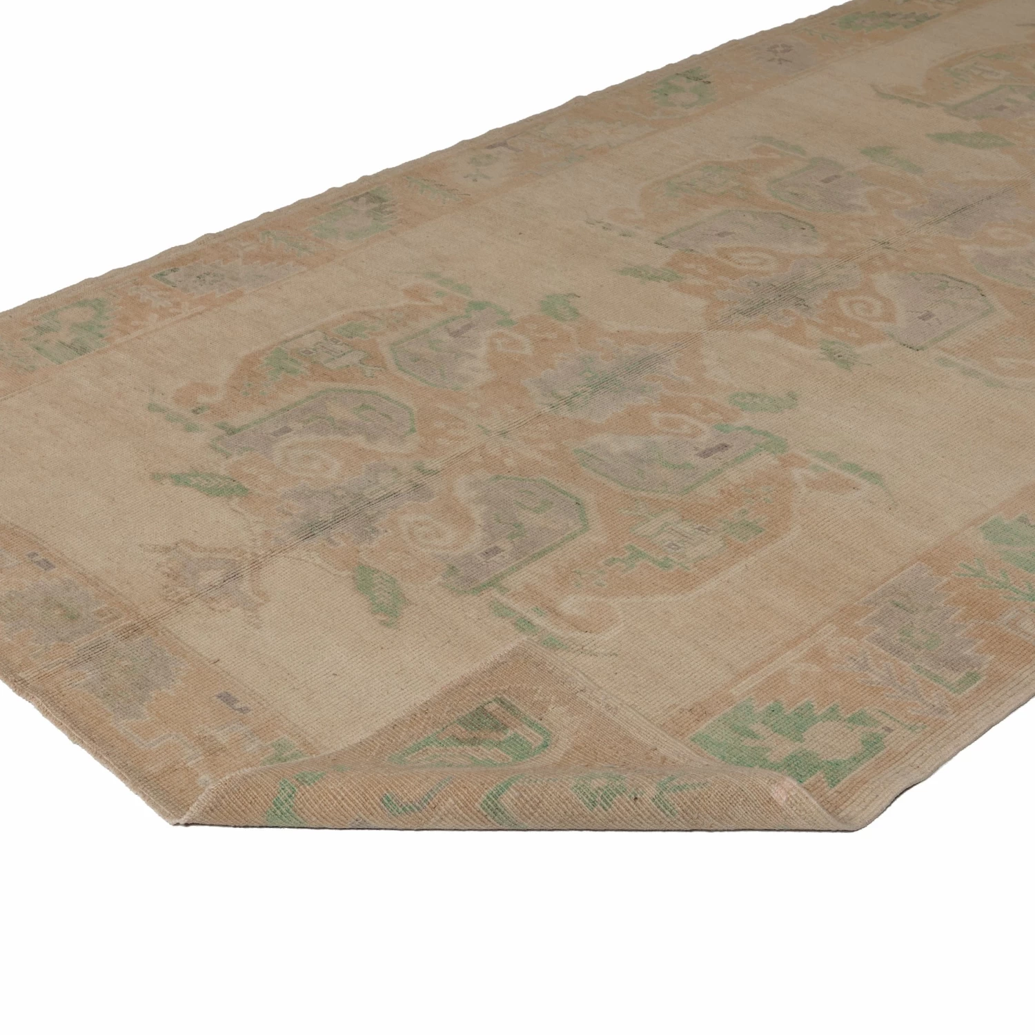 Beige Vintage Traditional Wool Rug - 5'8" X 11'1" 6 Beige Vintage Traditional Wool Rug - 5'8" X 11'1" - Image 4