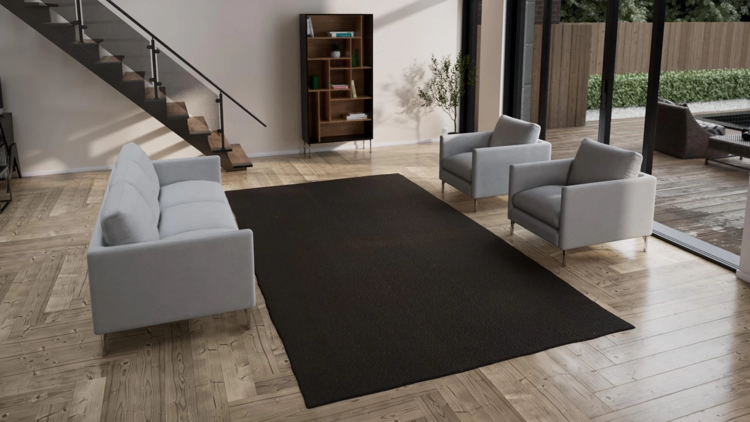 Black Vintage Flatweave Wool Kilim - 7'6" X 13'4" 5 Black Vintage Flatweave Wool Kilim - 7'6" X 13'4" - Image 3