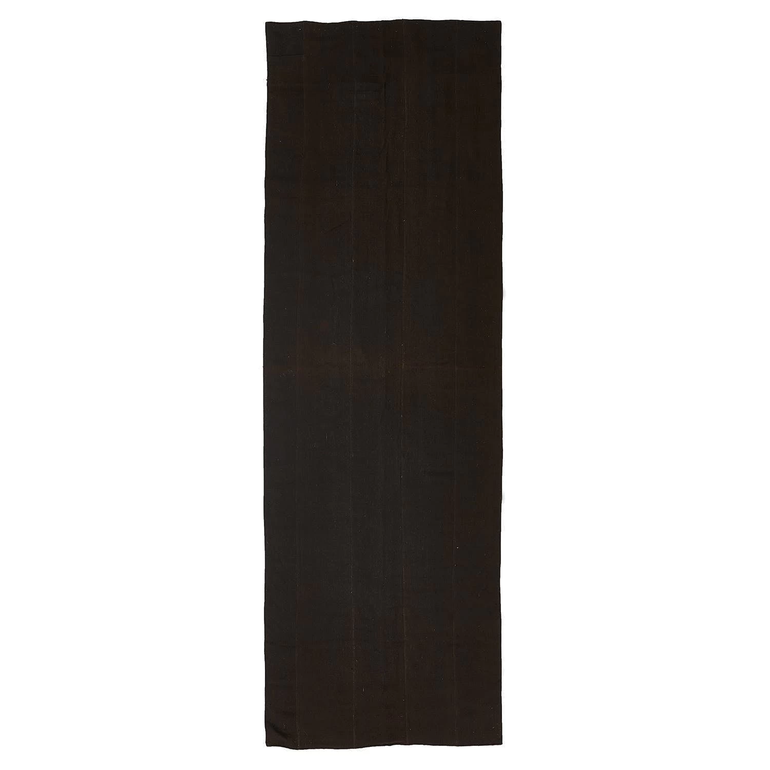 Black Vintage Flatweave Wool Kilim - 7'6" X 13'4" 3 Black Vintage Flatweave Wool Kilim - 7'6" X 13'4"