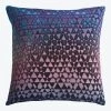 Triangles Velvet Pillow, Peacock 2 Triangles Velvet Pillow, Peacock -Home Comprehensive Shop 1530248 a