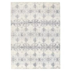 White Modern Wool Rug - 9'1" X 12'4"