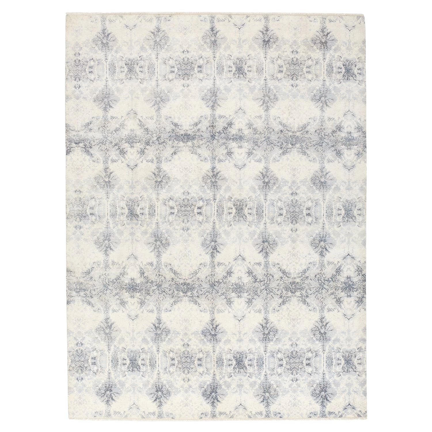 White Modern Wool Rug - 9'1" X 12'4" 3 White Modern Wool Rug - 9'1" X 12'4"