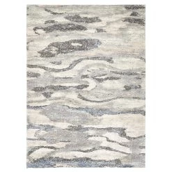 Grey Solid Modern Wool Rug - 10' X 14'