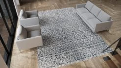 Blue Transitional Wool Silk Blend Rug - 10'1" X 14'1" 12 Blue Transitional Wool Silk Blend Rug - 10'1" X 14'1" -Home Comprehensive Shop 1534402 2 d2876a14 8281 4f24 977e b65b9d29bd37