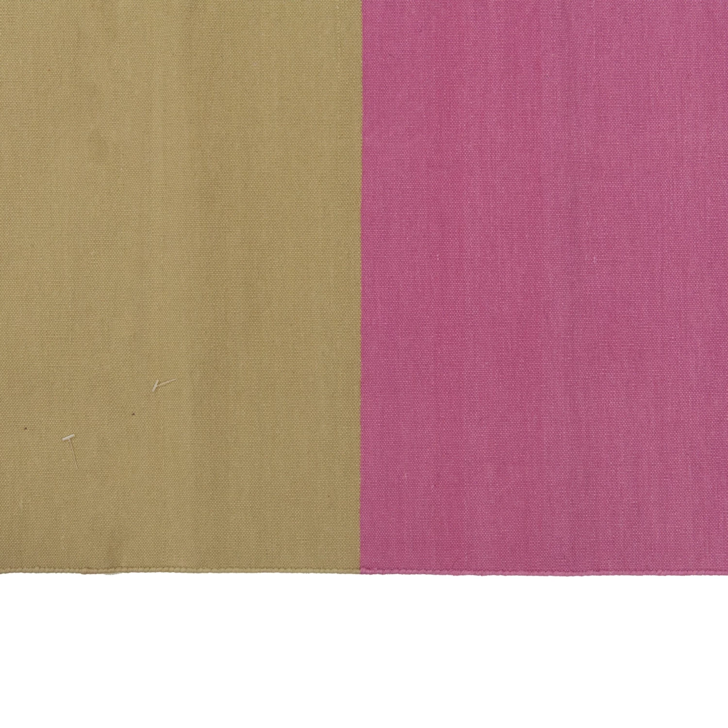 Pink And Yellow Striped Flatweave Cotton Rug - 7'10" X 9'10" 7 Pink And Yellow Striped Flatweave Cotton Rug - 7'10" X 9'10" - Image 5