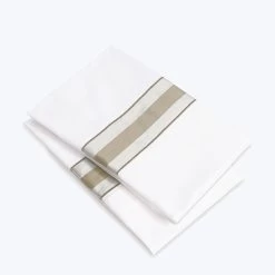 Dimora Sheets & Pillowcases, White/Khaki 9 Dimora Sheets & Pillowcases, White/Khaki -Home Comprehensive Shop 1539676 1