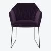 New York Sedia Dining Arm Chair, Velvet