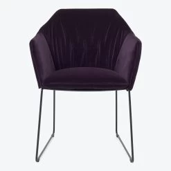 New York Sedia Dining Arm Chair, Velvet