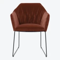 New York Sedia Dining Arm Chair, Velvet -Home Comprehensive Shop 1548740 lario 1101 saba new york sedia arm chair a