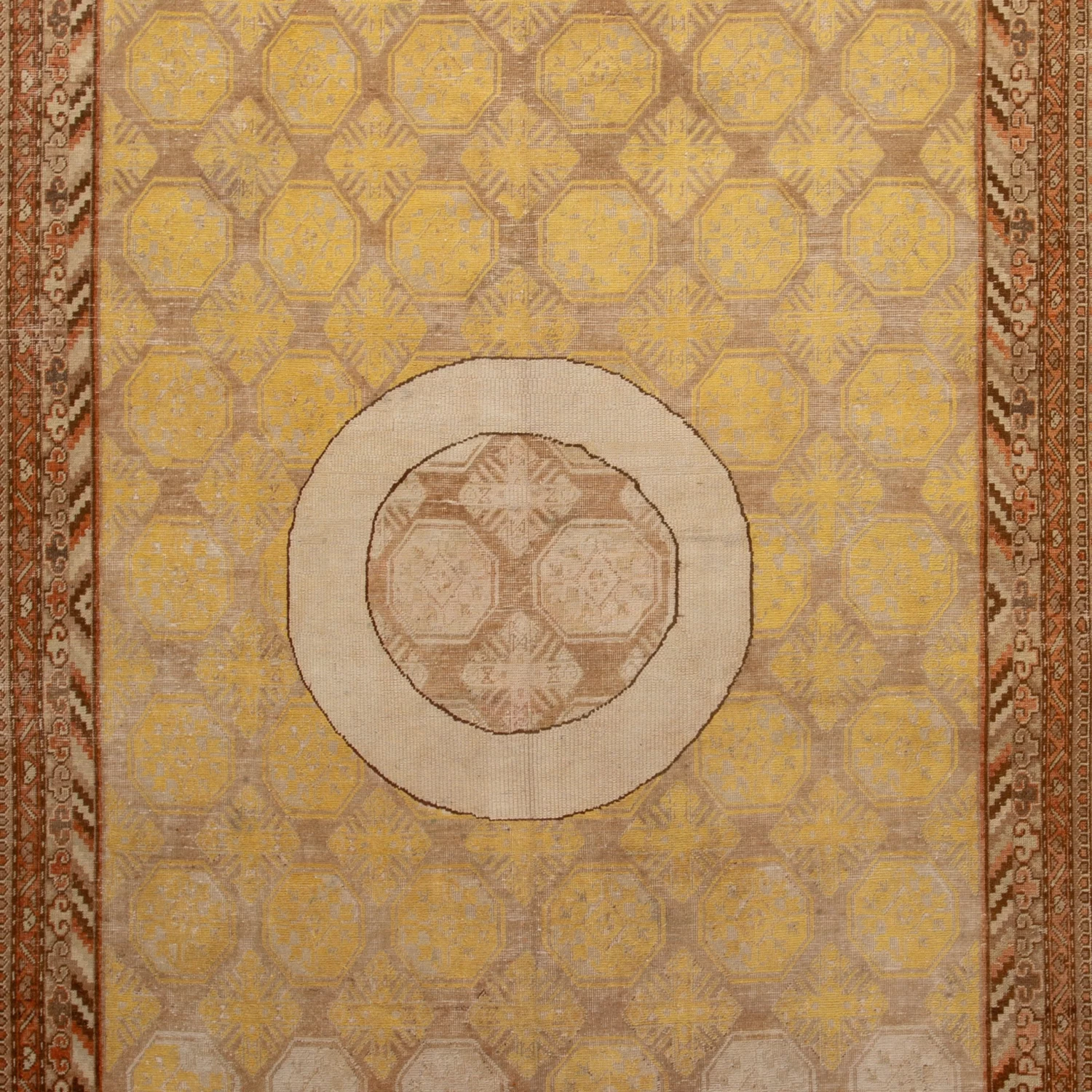 Brown Vintage Traditional Kothan Wool Rug - 8'9" X 17'7" 4 Brown Vintage Traditional Kothan Wool Rug - 8'9" X 17'7" - Image 2