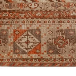 Brown Vintage Traditional Kothan Wool Rug - 8'9" X 17'7" 11 Brown Vintage Traditional Kothan Wool Rug - 8'9" X 17'7" -Home Comprehensive Shop 1549211 5