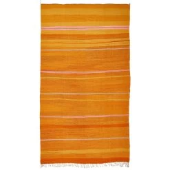 Orange Moroccan Wool Rug - 13'11" X 24'