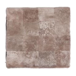 Pink Textured Shearling Plush Rug - 3' X 3'