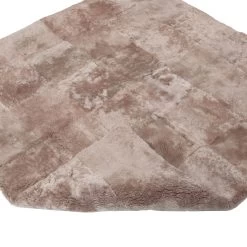 Pink Textured Sheepskin Rug - 4' X 4'1 10 Pink Textured Sheepskin Rug - 4' X 4'1 -Home Comprehensive Shop 1549880 4