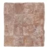 Pink Textured Shearling Rug - 3' X 3' -Home Comprehensive Shop 1549965 1