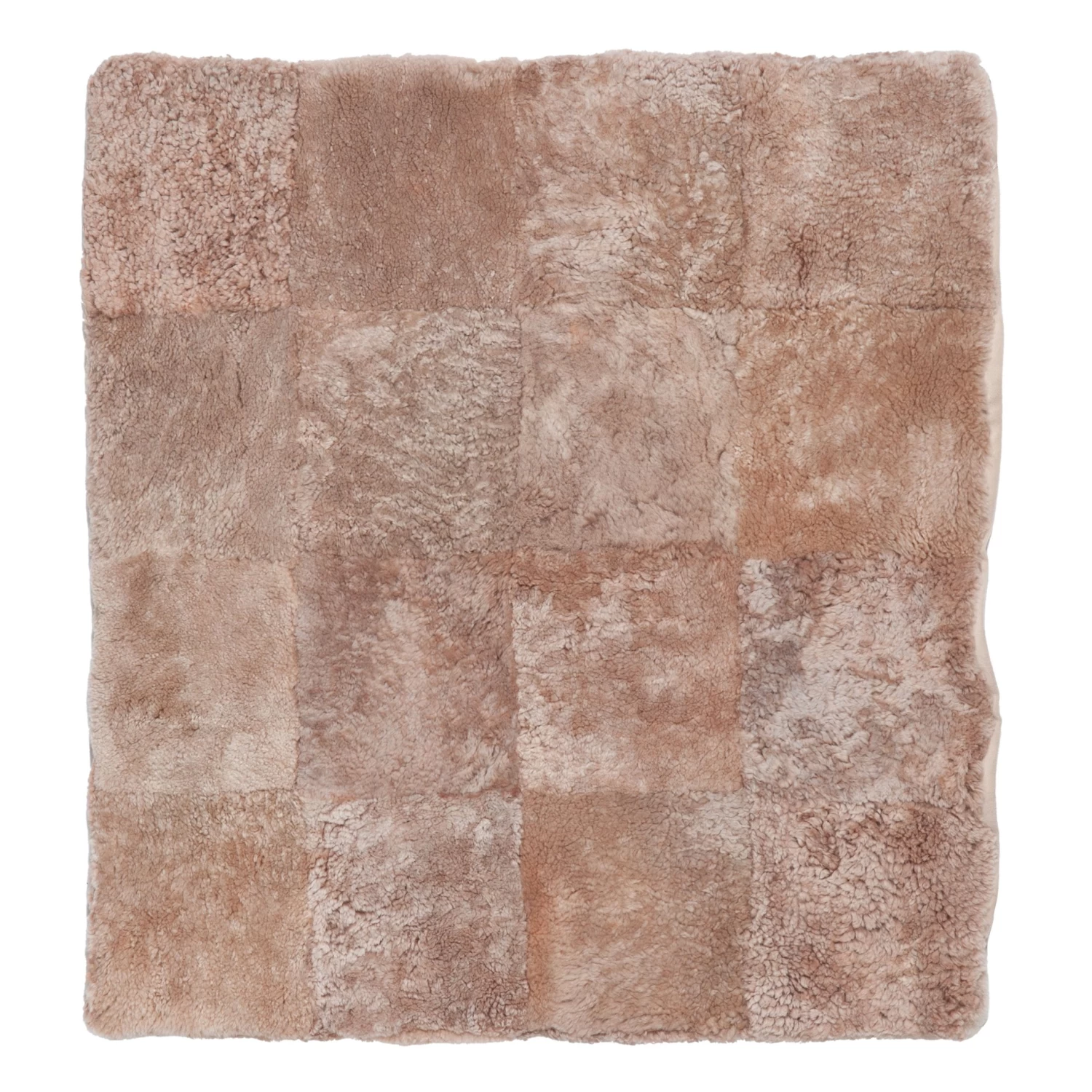 Pink Textured Shearling Rug - 3' X 3' 3 Pink Textured Shearling Rug - 3' X 3'