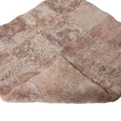 Pink Textured Shearling Rug - 3' X 3' 10 Pink Textured Shearling Rug - 3' X 3' -Home Comprehensive Shop 1549965 4