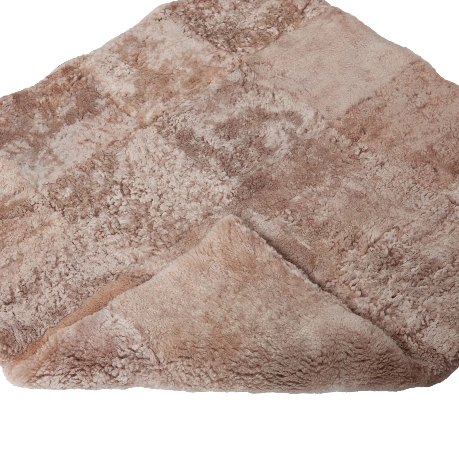 Pink Textured Shearling Rug - 3' X 3' 6 Pink Textured Shearling Rug - 3' X 3' - Image 4