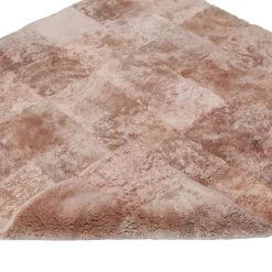 Pink Textured Sheepskin Rug - 4' X 4' 10 Pink Textured Sheepskin Rug - 4' X 4' -Home Comprehensive Shop 1549966 4