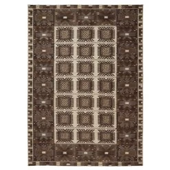 Brown Swedish Flatweave Wool Rug - 12' X 18'