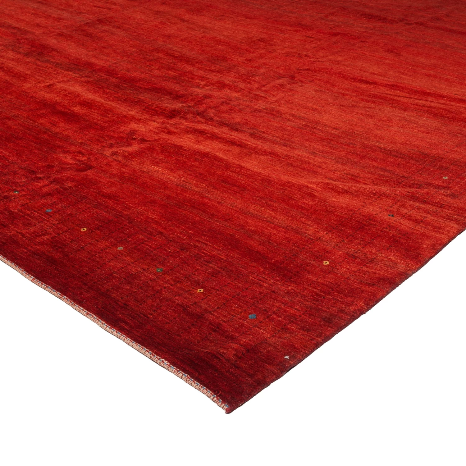 Red Modern Wool Persian Rug - 13'1" X 18'4" 5 Red Modern Wool Persian Rug - 13'1" X 18'4" - Image 3