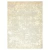 Beige Modern Silk & Wool Rug - 9’ X 12’