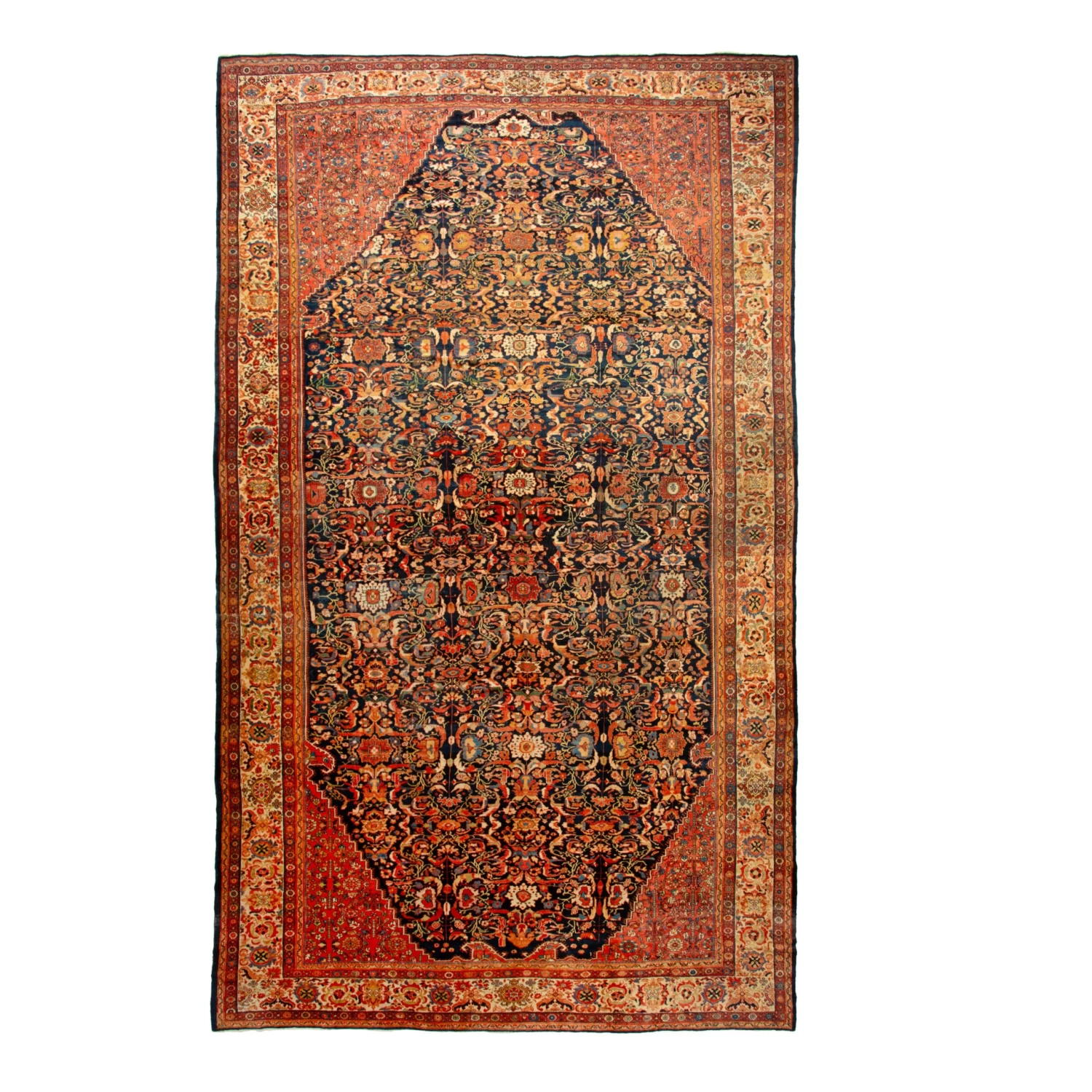 Red Antique Persian Rug - 13'6" X 22'7" 3 Red Antique Persian Rug - 13'6" X 22'7"
