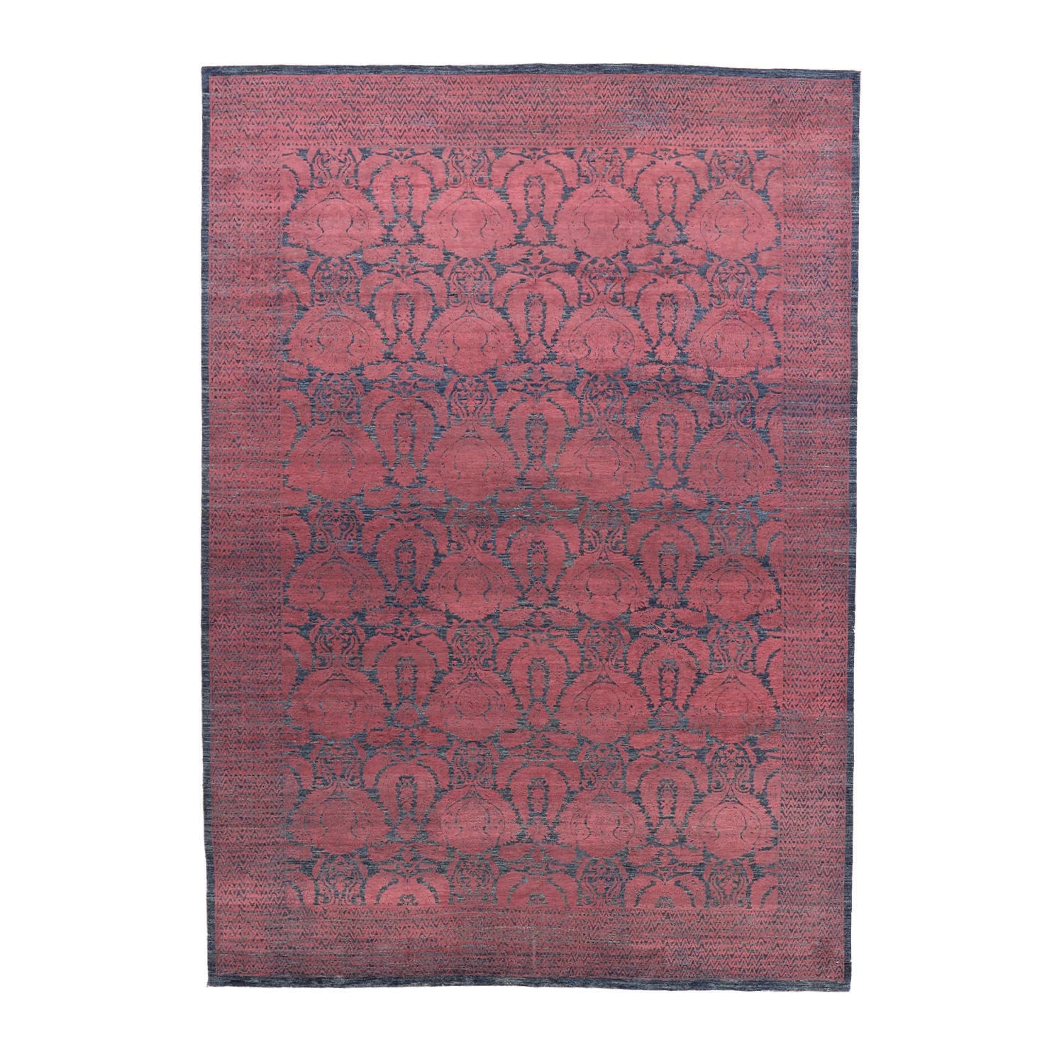 Pink Transitional Silk Rug - 9'11" X 14' 3 Pink Transitional Silk Rug - 9'11" X 14'