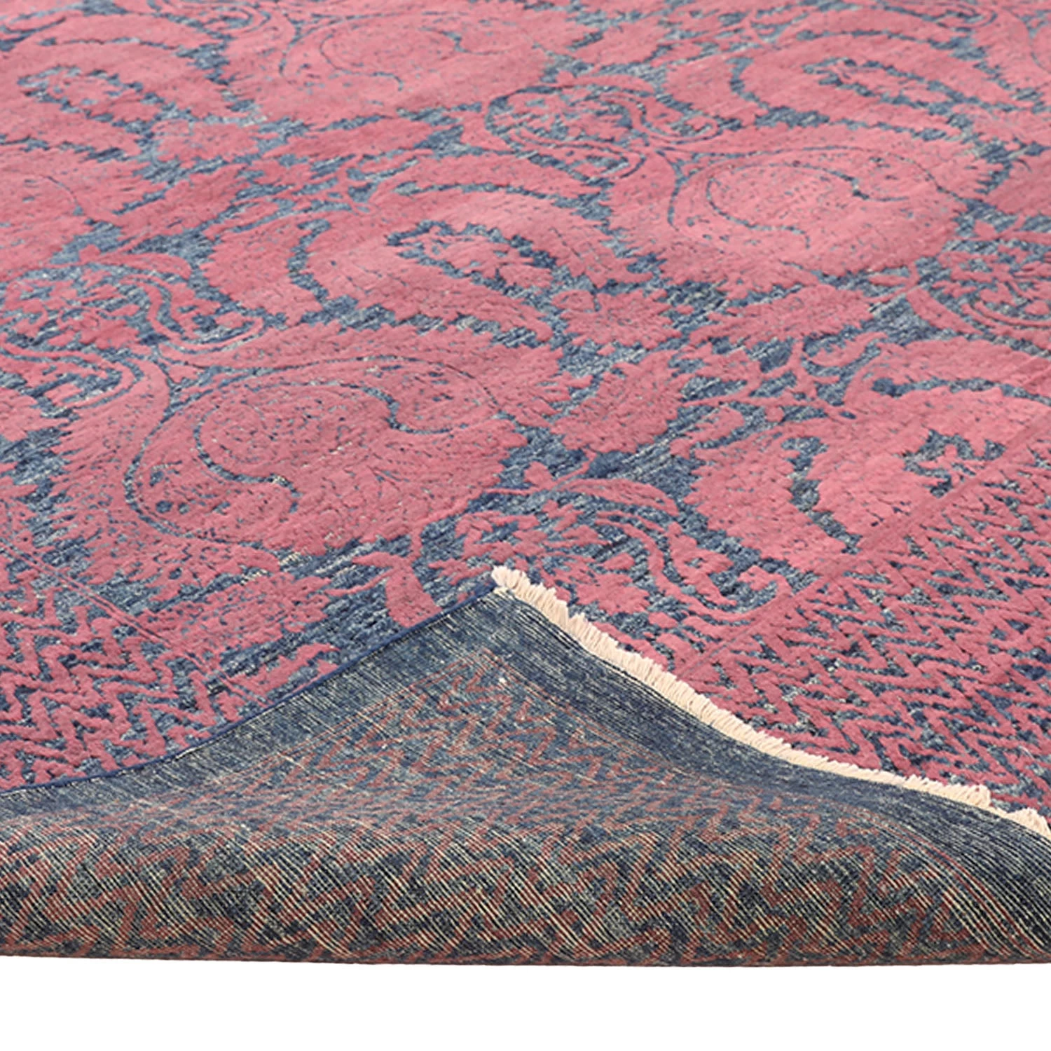 Pink Transitional Silk Rug - 9'11" X 14' 4 Pink Transitional Silk Rug - 9'11" X 14' - Image 2