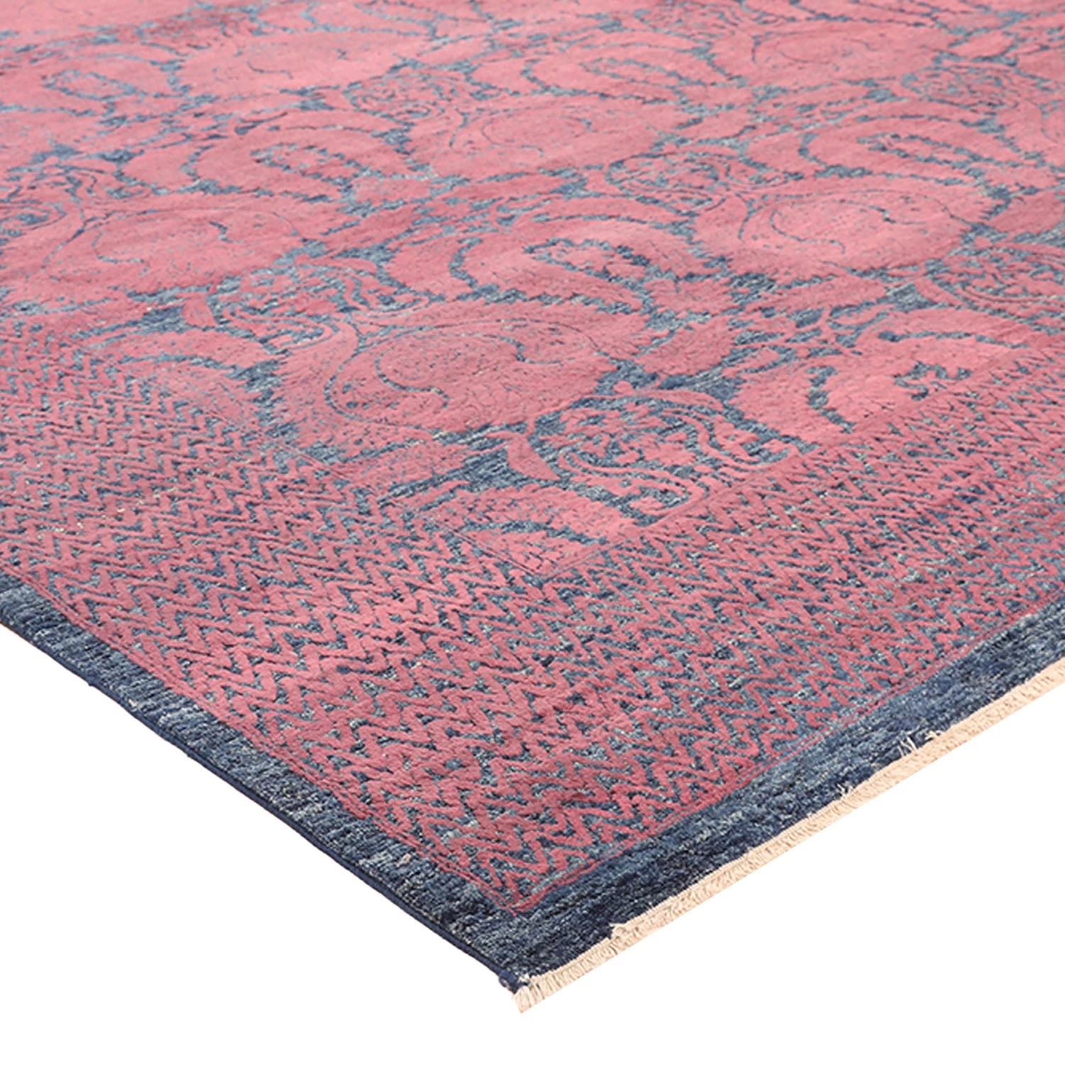 Pink Transitional Silk Rug - 9'11" X 14' 5 Pink Transitional Silk Rug - 9'11" X 14' - Image 3