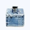 Ash Cloud Small Square Vase, Deep Blue