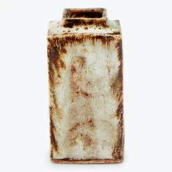 Ash Cloud Small Rectangular Vase, Brown