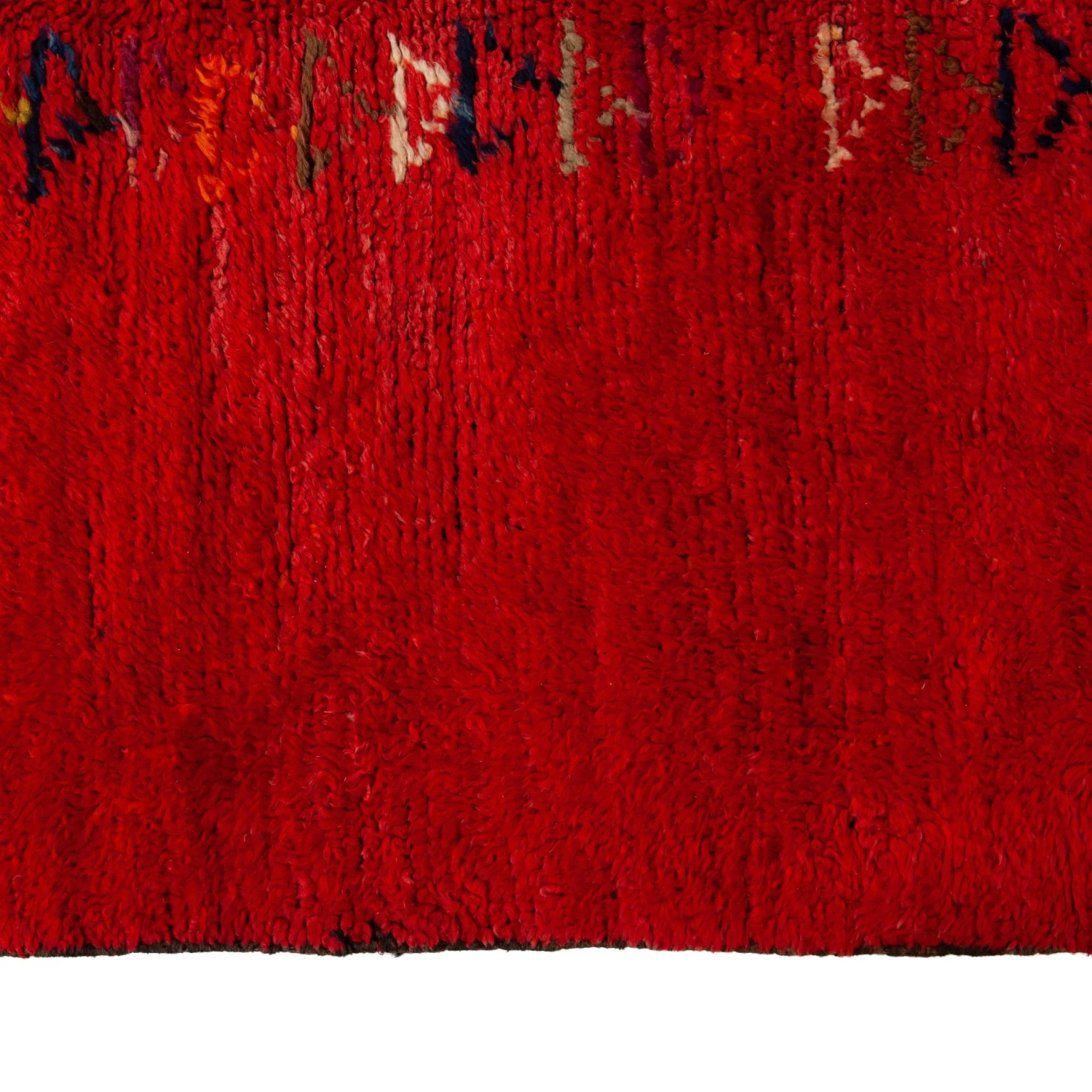 Red Moroccan Wool Rug - 6'3" X 11'10" 7 Red Moroccan Wool Rug - 6'3" X 11'10" - Image 5