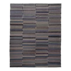 Grey Flatweave Wool Rug - 10' X 13'