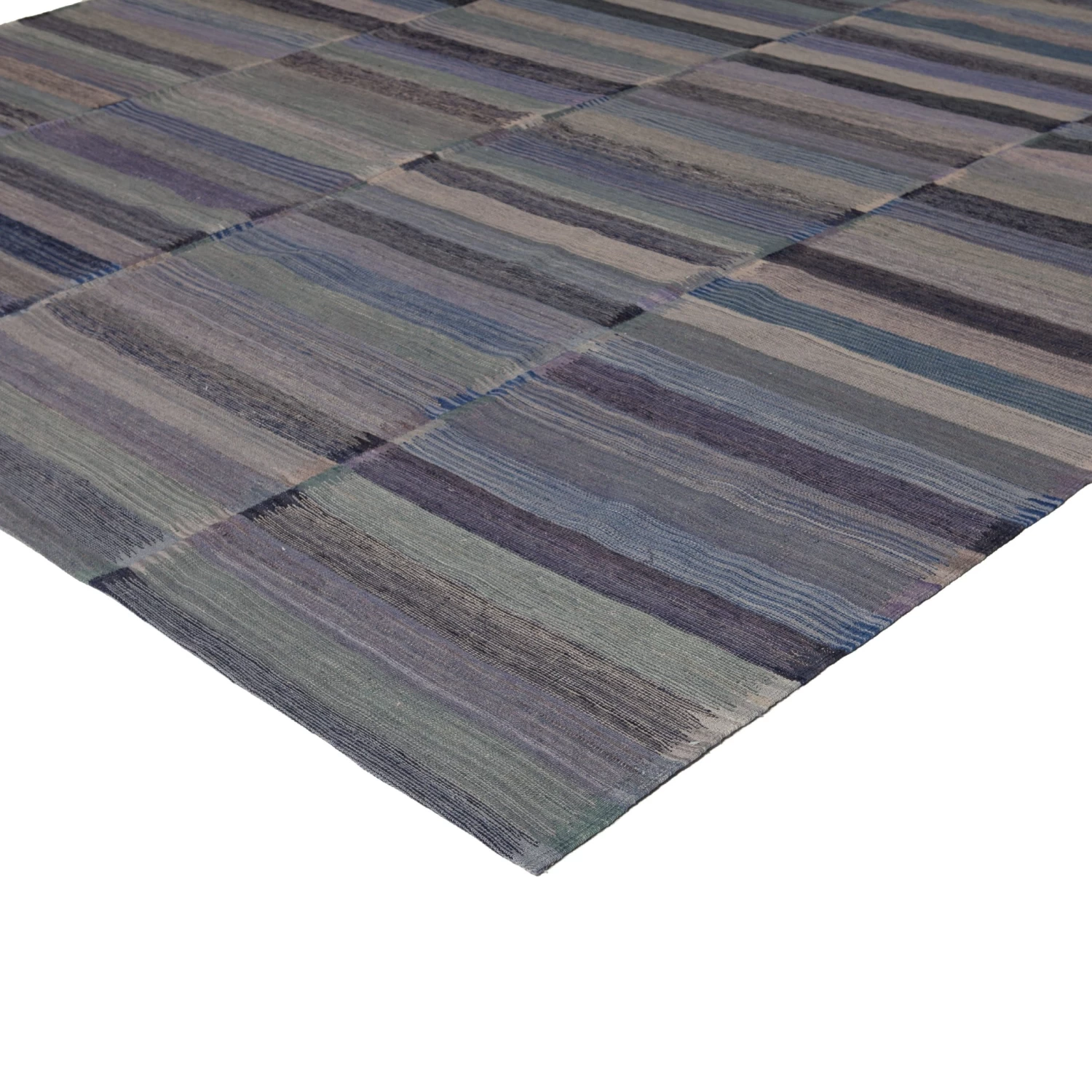 Grey Flatweave Wool Rug - 10' X 13' 5 Grey Flatweave Wool Rug - 10' X 13' - Image 3