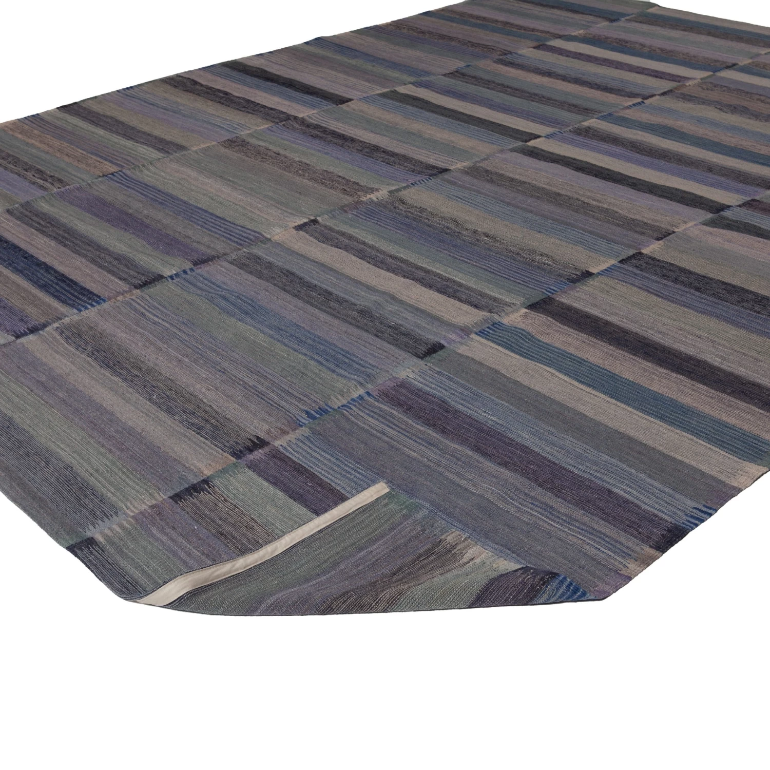 Grey Flatweave Wool Rug - 10' X 13' 6 Grey Flatweave Wool Rug - 10' X 13' - Image 4