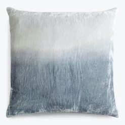 Dip Dye Velvet Pillow, Seaglass