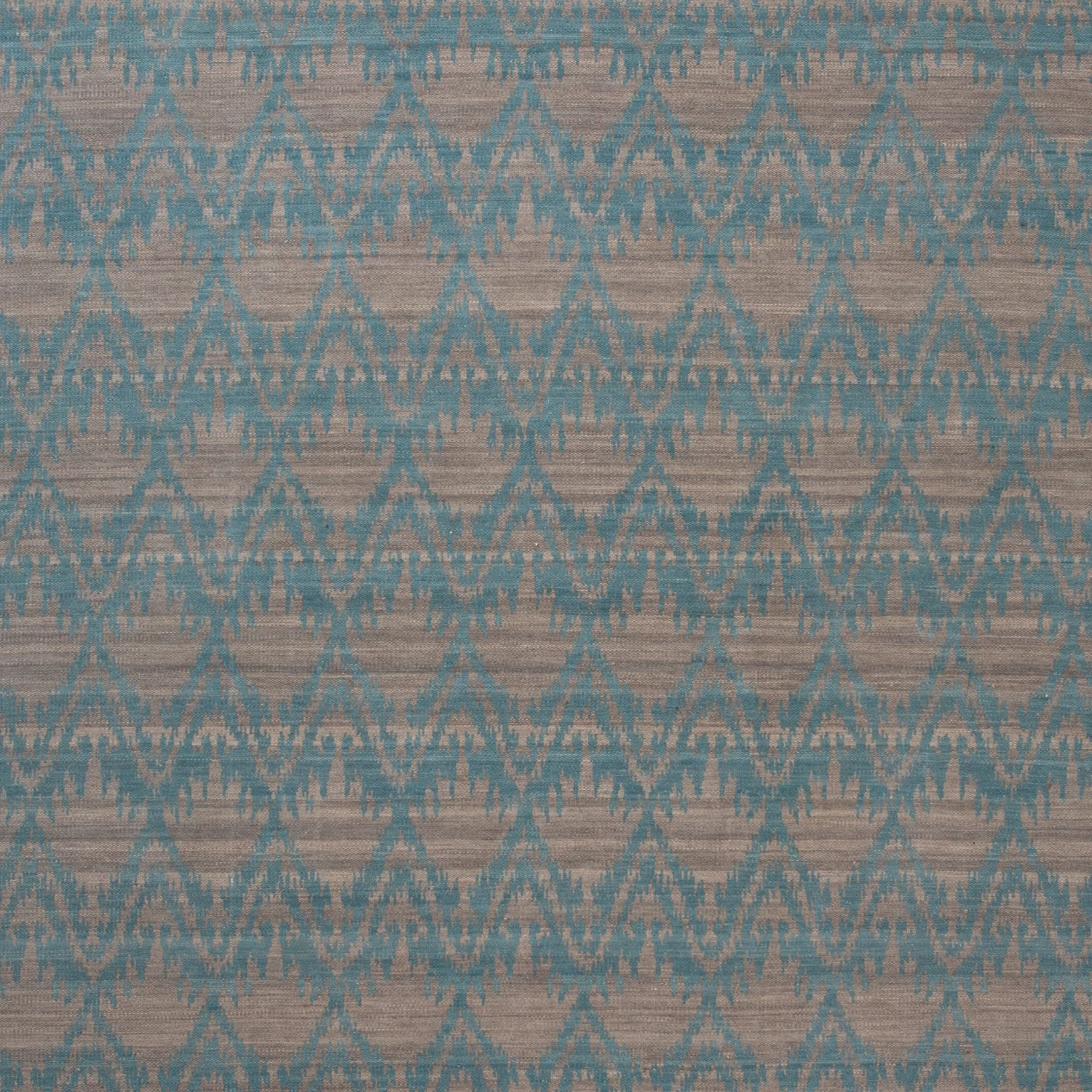 Blue Flatweave Wool Rug - 9'1" X 11'1" 4 Blue Flatweave Wool Rug - 9'1" X 11'1" - Image 2