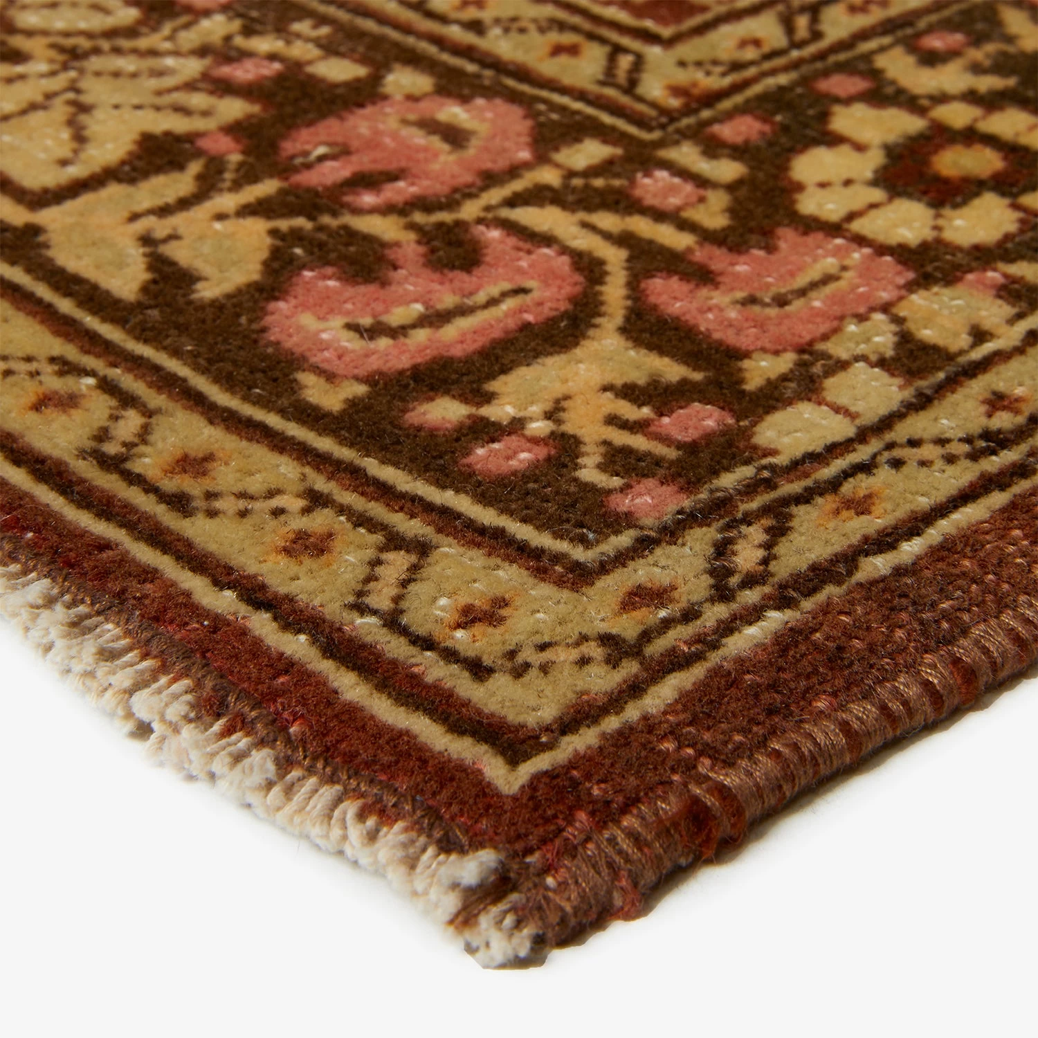 Beige Vintage Traditional Wool Rug - 9'2" X 12'8" 5 Beige Vintage Traditional Wool Rug - 9'2" X 12'8" - Image 3