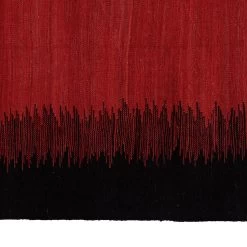 Red And Black Antique Flatweave Maza Rug - 5'9" X 7'8" 11 Red And Black Antique Flatweave Maza Rug - 5'9" X 7'8" -Home Comprehensive Shop 1568228 5